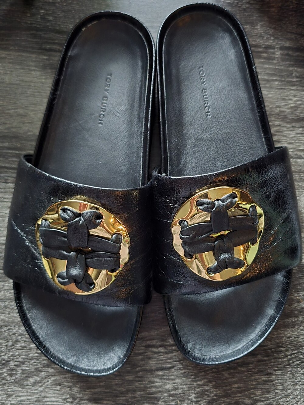 Tory Burch Double T Platform Slide Sandals
